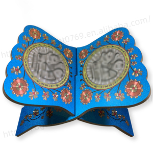 Tailai ahşap kitap tutucu Retro oyma kırmızı müslüman okuma kitaplık tutucu ayrılabilir müslüman kuran kitap okuma standı - Product Image 3