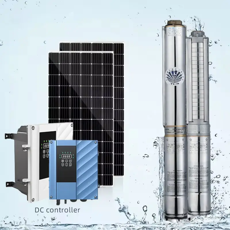 Mppt denetleyici güneş enerjisi su pompası sistemi tarım için 750W 1500W güneş su pompası
