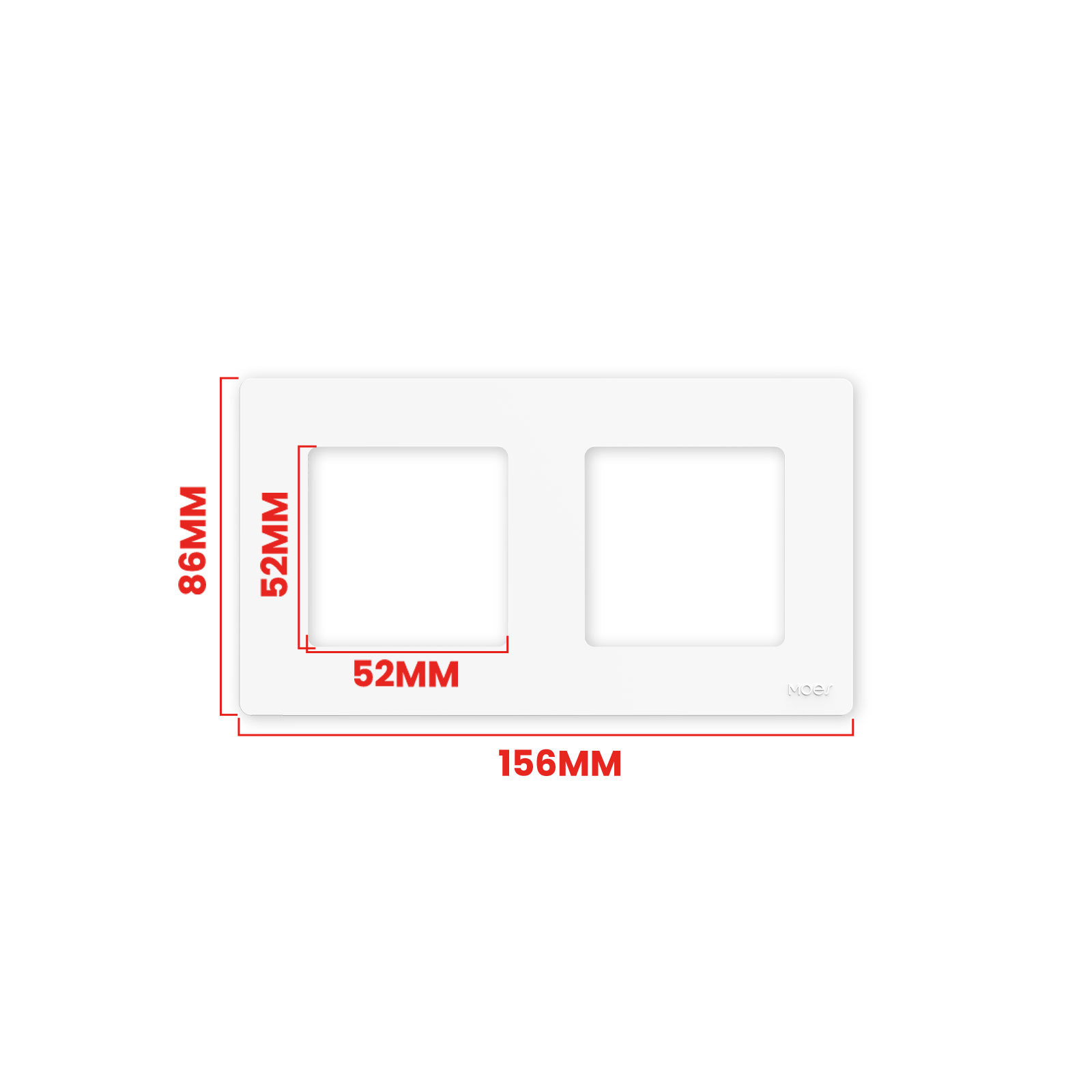 Panel blanco de 2 cuadrillas