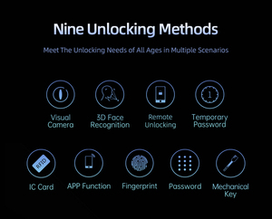 13.56 Mifare Card Password Rfid Ic Car App Wifi Camera Door Bell Finger Print 6068 Mortise Smart Door Lock Wifi App - Product Image 5