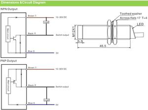 Akusense 4mm PNP Stainless Steel Inductive <strong>Proximity</strong> <strong>Sensor</strong> Long Distance <strong>Sensor</strong> with NPN <strong>Output</strong> - Product Image 2