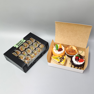 Tùy Chỉnh Sinh Thái Thân Thiện Với Pastry Món Tráng Miệng Takeaway Thực Phẩm Ăn Trưa Deli Giấy Sushi Charcuterie Bao Bì Hộp Với Cửa Sổ - Product Image 3