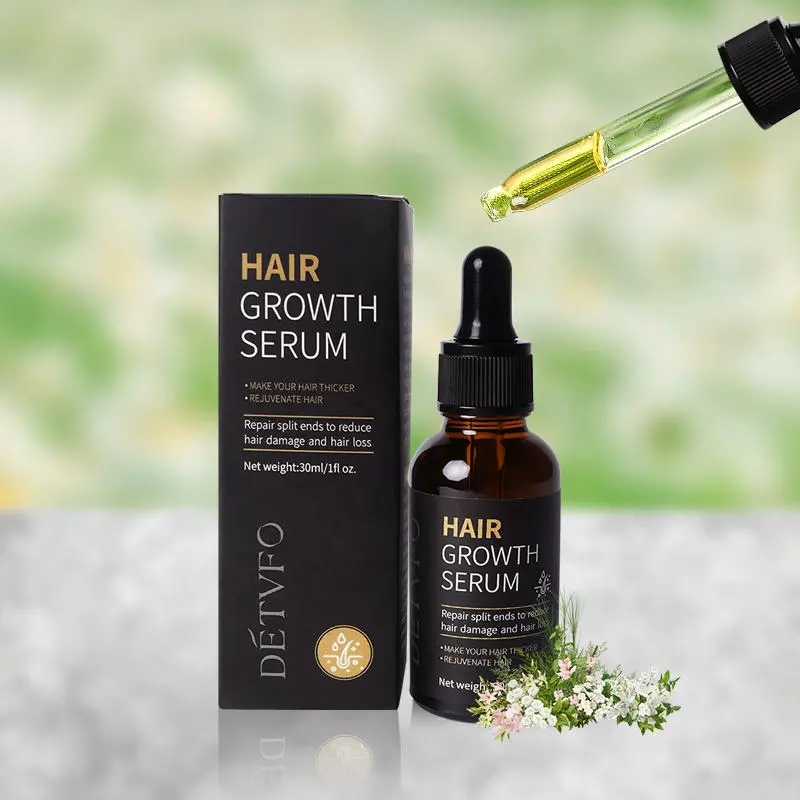 Hot selling hair loss care hair serum growth organic regrowth treatments hair growth oil for black women
