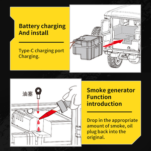 HG No.HG4-50 Land Cruiser Smoke <strong>Function</strong> 1/16 Scale Off-road Vehicle 2.4Ghz Remote Control <strong>RC</strong> <strong>Car</strong> with Light Sound - Product Image 6