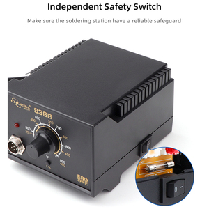 Trạm hàn <span class=keywords><strong>ESD</strong></span> Chuera Original Factory 936B 110V 230V 60W điều chỉnh nhiệt độ - Product Image 3