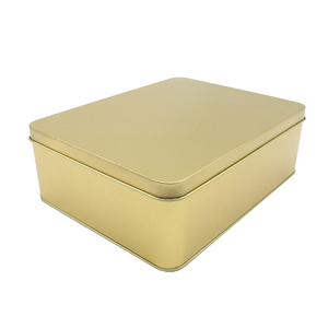 定制批发矩形金属礼品盒锡包装盒定制标志锡盒 - Product Image 1