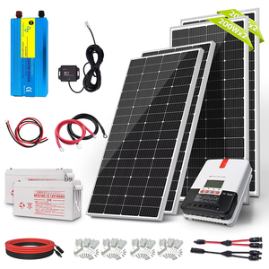离网2000w 2kw面板发电套件成套太阳能电池板逆变器太阳能系统