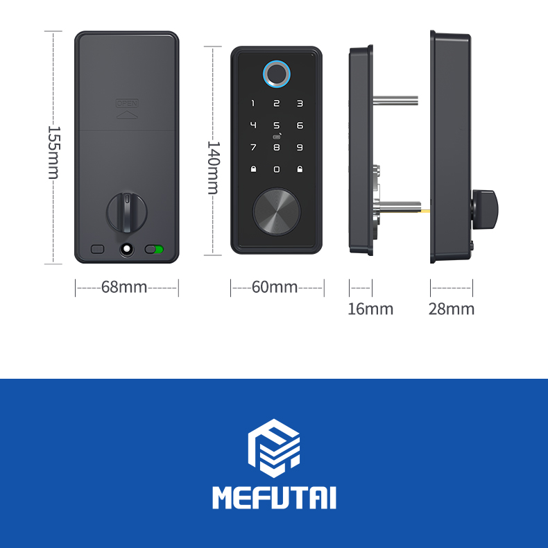 fingerprint door lock tuya smart lock cerradura inteligente intelligent lock guangdong*hyh hardware