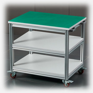 Factory <strong>100</strong>*60*75cm TRANSPORT CARTS and MATERIAL <strong>TROLLEYS</strong> Warehouse Packing Table Aluminium Hand Trucks Modular Tool ROLLEYS - Product Image 1