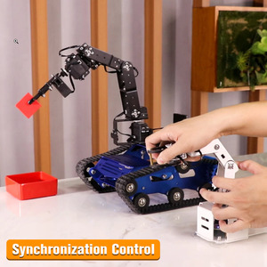 Robot di programmazione auto Tankbot intelligente trasporto Robot con 6 DOF braccio robotico stelo di educazione - Product Image 4