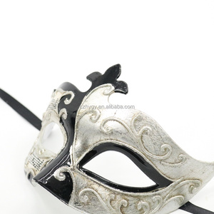 하이 퀄리티 플라스틱 DIY 파티 마스크 손으로 그린 베네치아 스타일 Half Face 가장 무도회 공 의상 할로윈 결혼식 직접 - Product Image 2