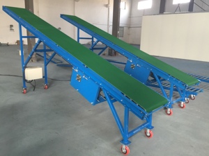 600mm (24in) largura descarga recipiente inclinado correia transportadora portátil