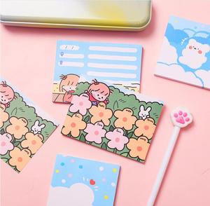 Notas Adhesivas Kawaii de dibujos animados, 50 páginas por paquete, papel de cuenta de mano, cuaderno pequeño portátil - Product Image 6