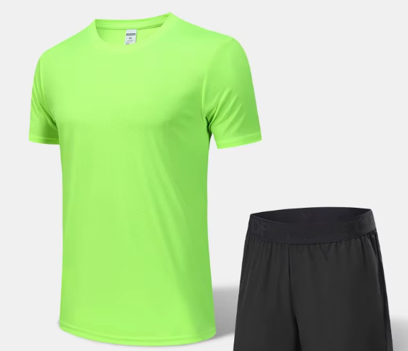 Fluorescent green T-shirt + shorts