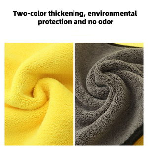 Heenlong <strong>Dual</strong> Layer Absorbent Plush Microfiber Quick Drying Cleaning Cloth 30*30CM 400GSM Car Detailing <strong>Towel</strong> - Product Image 5