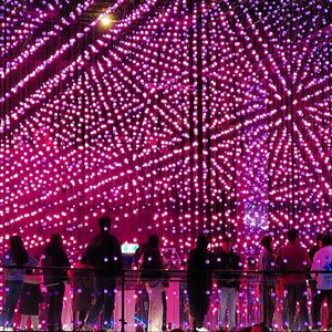 LCL 50mm 360-deg Pixel Ball <strong>String</strong> 24V RGB (W) Stage <strong>DMX</strong> 3D Light <strong>LED</strong> with Steel Wire - Product Image 2