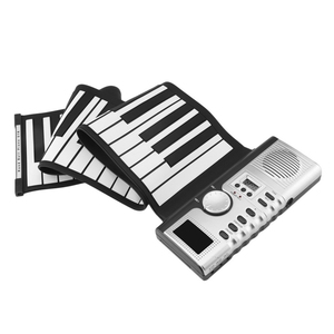 61 <strong>Keys</strong> Roll up Piano <strong>Keyboard</strong> Portable Soft Silicone Electronic Piano with Built-in Speaker LCD Display Recording MIDI <strong>Function</strong> - Product Image 1