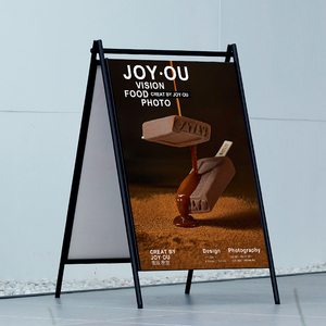 Nhiệm Vụ Nặng Nề Ngoài Trời A-Khung Bảng Quảng Cáo Hai Mặt Bánh Sandwich Thép Kim Loại Trượt Trong Gấp Khung Dấu Hiệu Kinh Doanh - Product Image 4