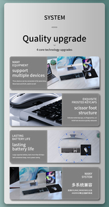 2025 Latest Ultra Thin 2.4G <strong>Wireless</strong> <strong>Keyboard</strong> Set Aluminium Alloy Multi Device <strong>Wireless</strong> Rechargeable <strong>Keyboard</strong> Mouse Combo - Product Image 3