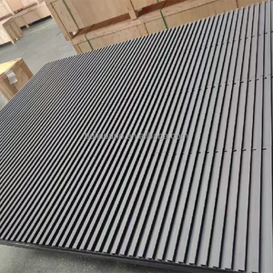 Современная черная деревянная алюминиевая невидимая решетка, водонепроницаемая автоматическая дверь гаража, вертикальная решетка, решетка, ограждение ворот, отделка - Product Image 2