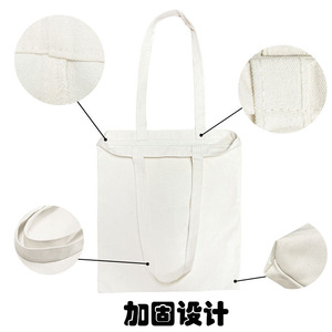 定制图案环保帆布包带手柄个性化字母串包 - Product Image 4
