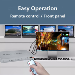 4K @ 30 4x4视频矩阵开关4 X4矩阵切换器，带遥控器 - Product Image 2