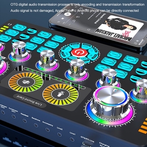 Hot Popular Q7 Live Sound Card Professional DSP Multi Function Live Streaming <strong>Recording</strong> Audio Mixer Audio Sound Card Mixer - Product Image 4