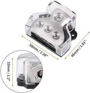 3 Way Power Distribution Block 0 Gauge in <strong>4</strong> Gauge Out Power Ground <strong>Distributor</strong> for Splitter - Product Image 3