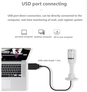 USB Programmable Three-color Indicator Software Control Tower Alarm Lamp for <strong>ERP</strong> Automatic Warehousing Logistics Warning <strong>Light</strong>