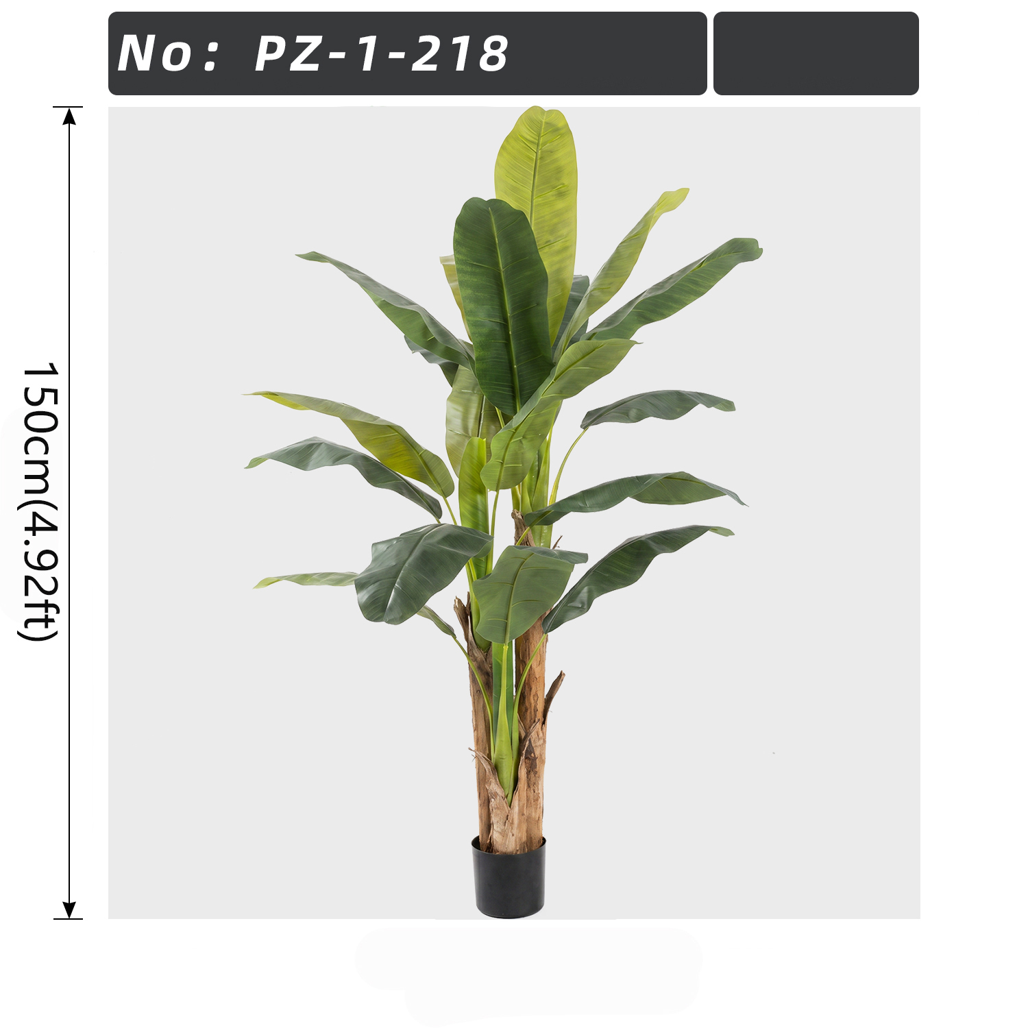 Real Touch Artificial Banana Tree Potted Green Plant