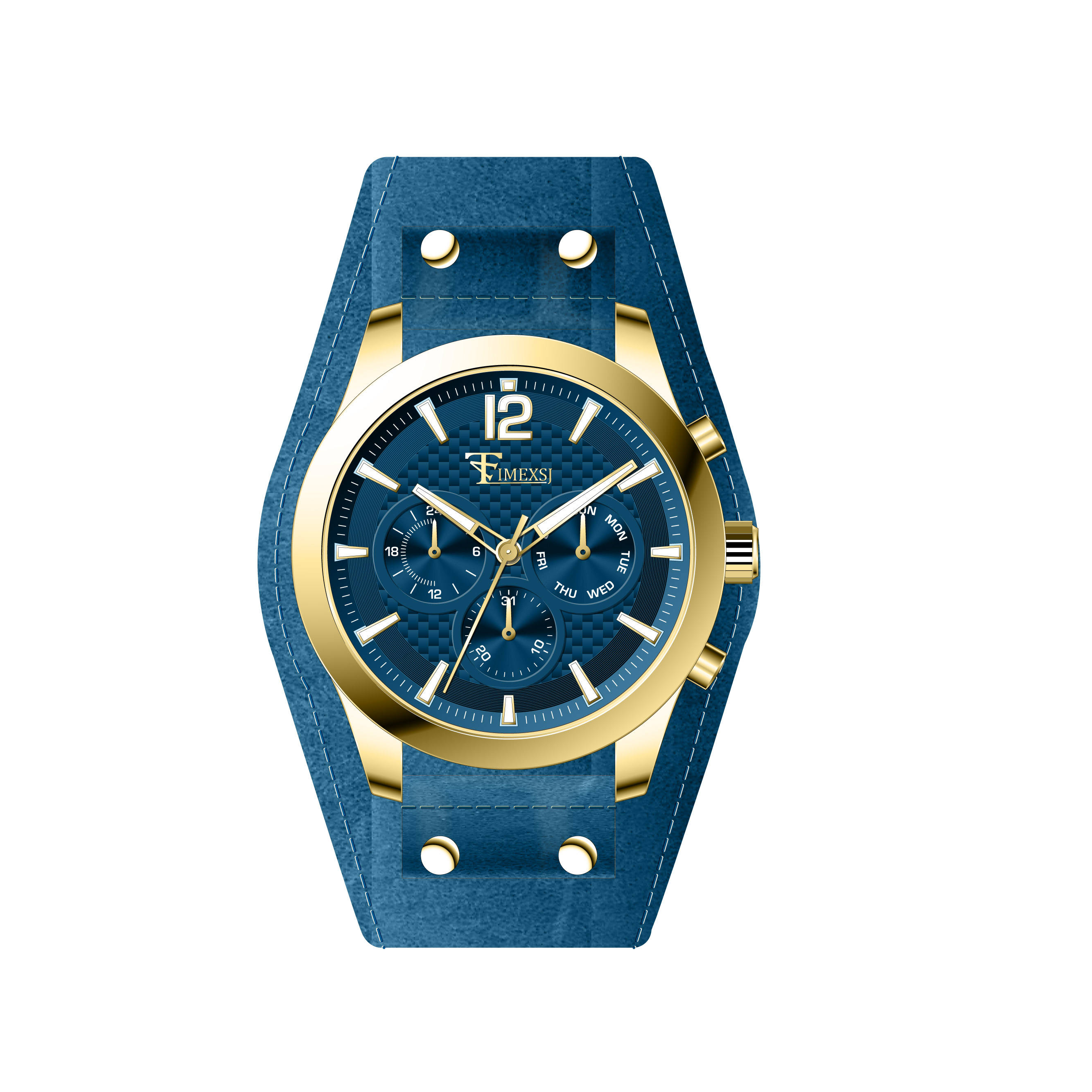 ทอง + น้ำเงิน