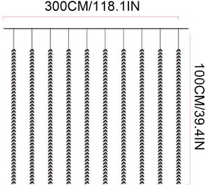 ホームルームデコレーション小さなつるの葉リモコン付きストリップストリングライト3x1mトゥインクル100 Ledウィンドウカーテンライト - Product Image 4