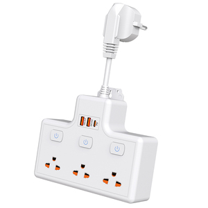 Fast Charging <strong>Multi</strong> <strong>Socket</strong> Thai Standard Plug Power Board 3AC Extension Cord Power <strong>Socket</strong> With 2USB+1PD Port - Product Image 2