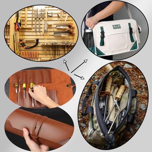 Innovative Design Chisel Screwdriver Stationery Case Leather Forming <strong>Tool</strong> <strong>Bag</strong> and Roll up <strong>Tool</strong> <strong>Bag</strong> for Electricians - Product Image 4