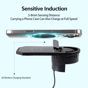 15W 4-en-1 Diseño moderno Cargador móvil inalámbrico Cargador de escritorio integrado con función de roscado para mesa auxiliar de oficina Uso en el hogar