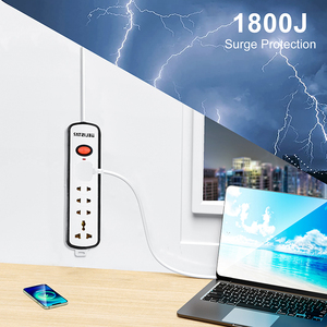 White Color <strong>Multiple</strong> Plug <strong>Extension</strong> <strong>Socket</strong> 5 Way New <strong>Design</strong> 2 M <strong>Extension</strong> Lead Power Strip