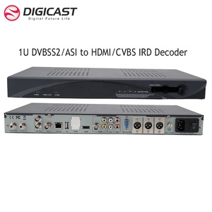 DIGICAST 1U DVBSS2 Entrada RF IRD Decodificador de video satelital Subtítulo DVB EBU ASI a CVBS HDM I Decodificador - Product Image 4
