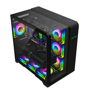 2024 High-endคอมพิวเตอร์Gamer 270 Full Viewโค้งกระจกนิรภัยLuxury Design ATX PCกรณีน้ําCPU Coolerคอมพิวเตอร์กรณี - Product Image 3