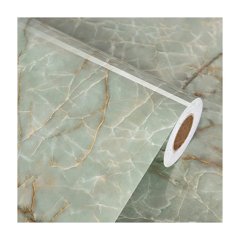 Adesivo autoadesivo a prova di olio impermeabile da cucina in marmo trasparente per la ristrutturazione di mobili per frigorifero adesivi da parete