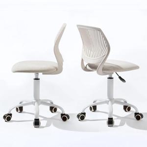 Luxury Classic Beige Home Office Chair Middle Back Style Swivel Rotating Design Mesh Chair for <strong>Computer</strong> Use - Product Image 4