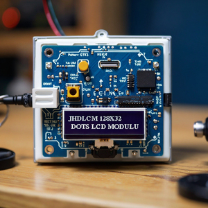 128X32 Ic Tandwiel <span class=keywords><strong>Lcd</strong></span> Grafische Weergavemodule Met 5 Led JHD12832-G96BFW-BL - Product Image 1