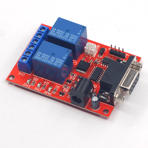 SR-104A serielles Portensteuerungsmodul 2-Way-Relay-Verzögerungsrelay einzelner Chip-Mikrocomputer-Controller fertigplatine