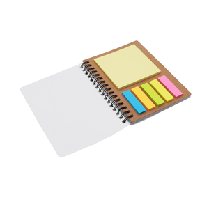 Bloc de notas adhesivo promocional de papel Kraft con logotipo personalizado Ehunt con pestañas de índice coloridas para negocios o regalos - Product Image 1