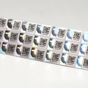 定制打印纸3D激光模切乙烯基防水二维码匹配序列号全息贴纸标签，用于徽标 - Product Image 5