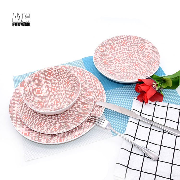 Ceramic Stoneware Porcelain dinnerware Dinnerware Set Wedding Engraving New Arrived dishes Sets ceramic dinner plates set