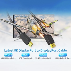 ABS Shell 8K Cable Displayport 8K Cable 60Hz DP 1.4 1M/1.5M/2M/3M/5M OEM Custom Logo Factory for PC Laptop HDTV TV Graphics - Product Image 4