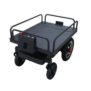 Carro de transporte eléctrico de carga útil de 100kg, robot de entrega de transferencia móvil de vehículo guiado automatizado para almacén de fábrica - Product Image 4
