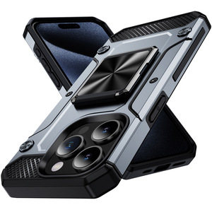 โรงงานเกราะกันกระแทก TPU PC ปกหลังสําหรับ Samsung S24 U ไฮบริดโทรศัพท์มือถือพร้อมขาตั้งที่มองไม่เห็น - Product Image 1