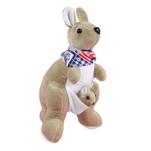 Kids <strong>6</strong> <strong>Inch</strong> Quality Kangaroo Realistic <strong>Plush</strong> Toy Voice Recorder Hunting Machine Kangaroo Stuffed Animal - Product Image 2