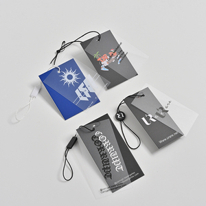 <strong>Custom</strong> <strong>Printed</strong> Logo Clear PVC Hangtags Garment Clothes <strong>Tags</strong>, Luxury Swing <strong>Tags</strong> Set <strong>String</strong> Pin Design Paper Clothing Hang <strong>Tags</strong>